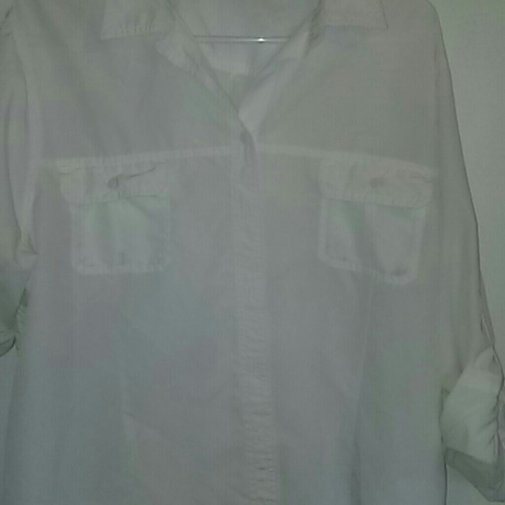 Eddie Bauer Camp Shirt Convertible sleeves
